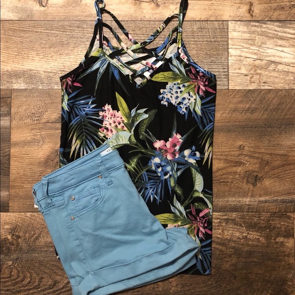 Celebrity Pink Baby Blue Shorts - Picture 2 of 6